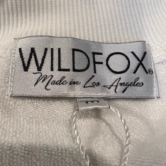 NWT WILDFOX Apres-Ski Kiss Me White Long Sleeve Sweatshirt Size Medium - Picture 7 of 11